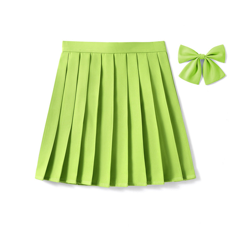 High Waist Pleated Skirt Pleated Skirt Class Uniform Performance Chorus Men and Women Short Skirt