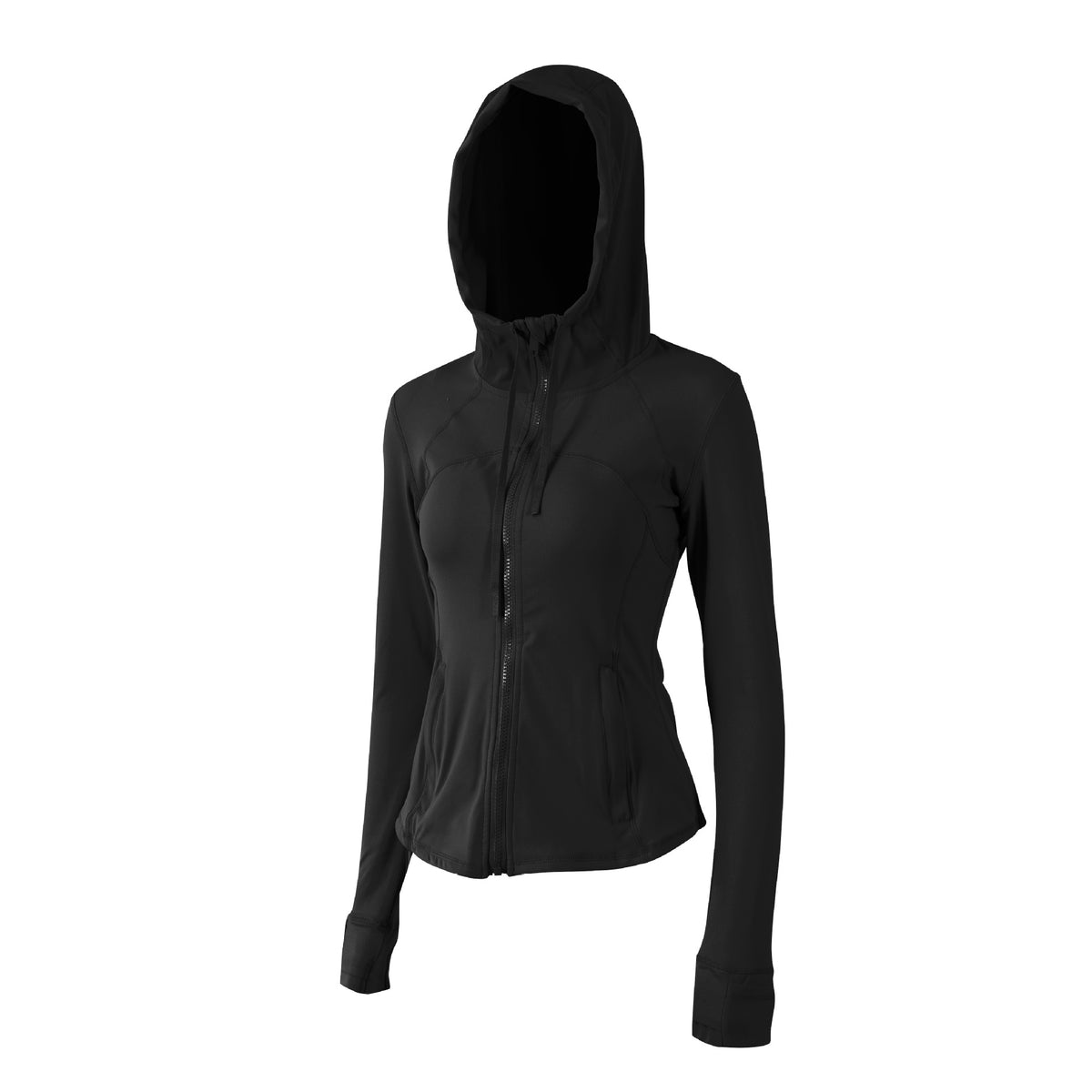 Autumn Yoga Clothing Hooded Fitness Hoodie Quick-drying Jacket Slim-fit Double-sided Scrusted Nylon Breathable Women's Sports Jacket
