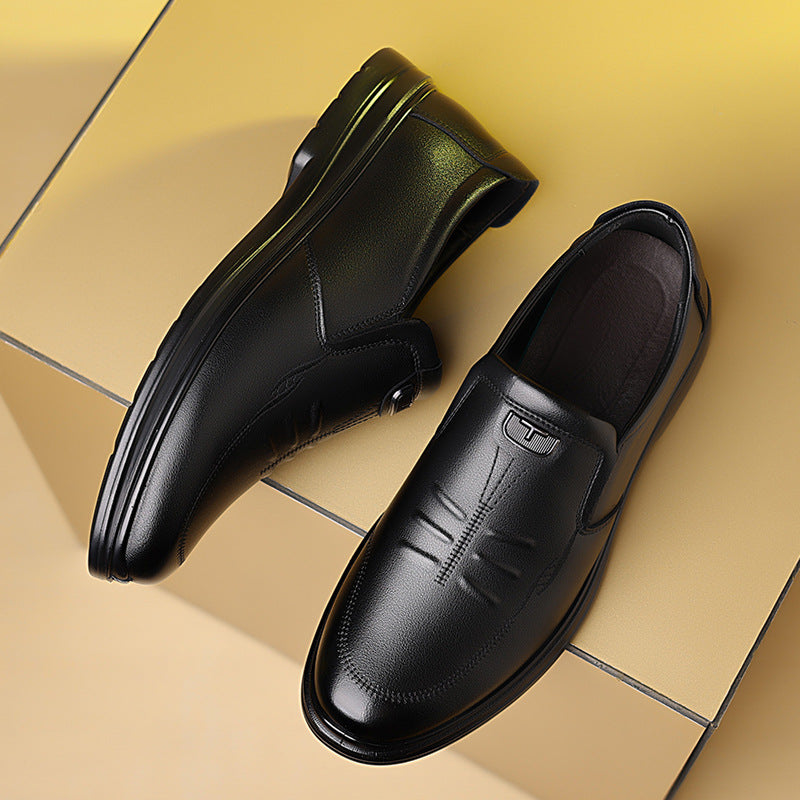 Men's Leather Shoes Trendy 2026 New Versatile Casual Shoes for Middle-Aged and Elderly Men, Dad Shoes, Business Formal Shoes