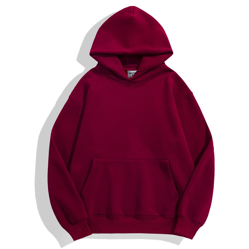 500g Imitation Cashmere Off-Shoulder Sweatshirt Custom Work Clothes Cultural Shirt Round Neck Hoodie Jacket with Logo Printed