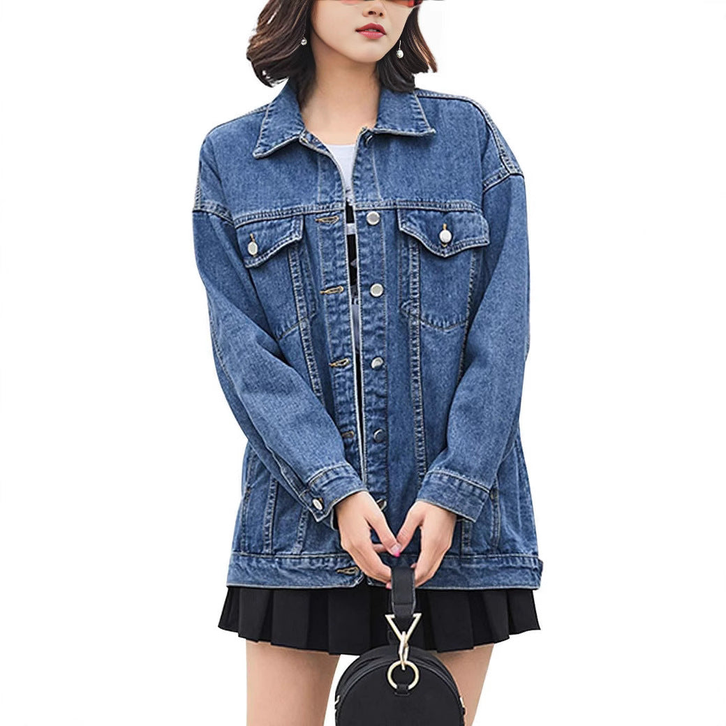 AliExpress cross-border European and American foreign trade women's clothing Amazon spring and autumn new Denim coat women's jacket long sleeve top