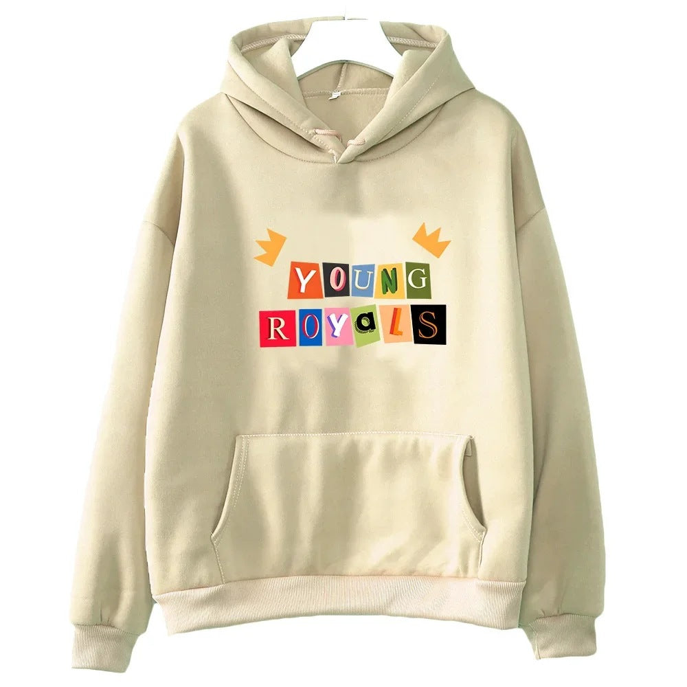 Printed Hoodies for Men and Women, Fleece Sweatshirts, Soft and Plaid Pullover, Loose Warm Hoodies