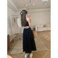 Designed Cut Out Waistless Halterneck Suspender Dress for Women Summer Lace-Up Waist Slimming Holiday Style Tassel Mid-Length Skirt