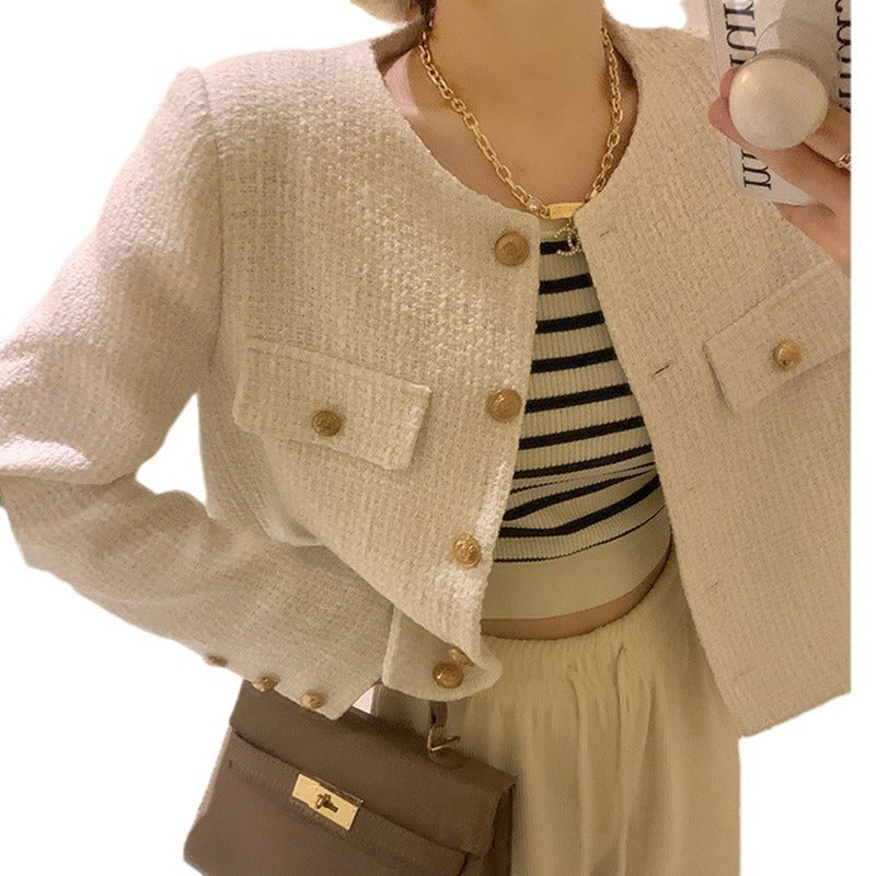 Short Small Fragrant Style Jacket for Women 2025 Spring & Fall New Style French High-End Street Style Versatile Tops for Women Trendy