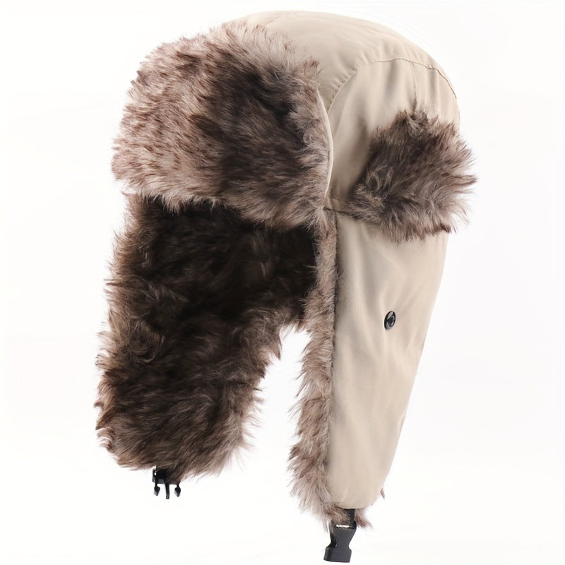Autumn and Winter Camouflage Lei Feng Hats for Men and Women, Outdoor Cycling Windproof and Cold-Proof Ski Hats, Thickened Ear Protection Hats, Cross-Border