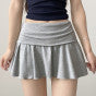 Black Sports Tennis Shorts for Women Summer New High-Waisted A-Line Shorts for Small People Anti-Exposure Pants and Skirts