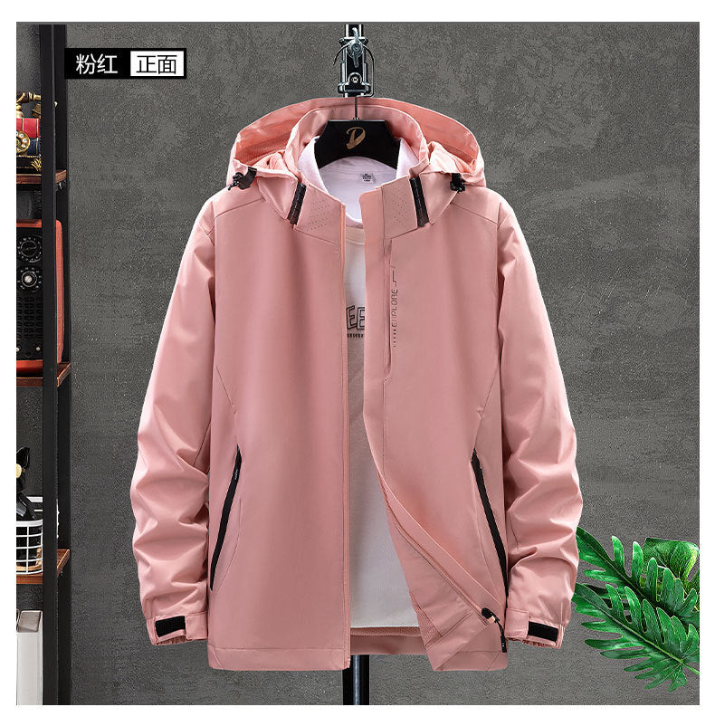 2025 New Spring and Autum Men's and Women's Jackets, Couple Jackets, Outdoor Single-Layer Water-Repellent Breathable Windbreakers
