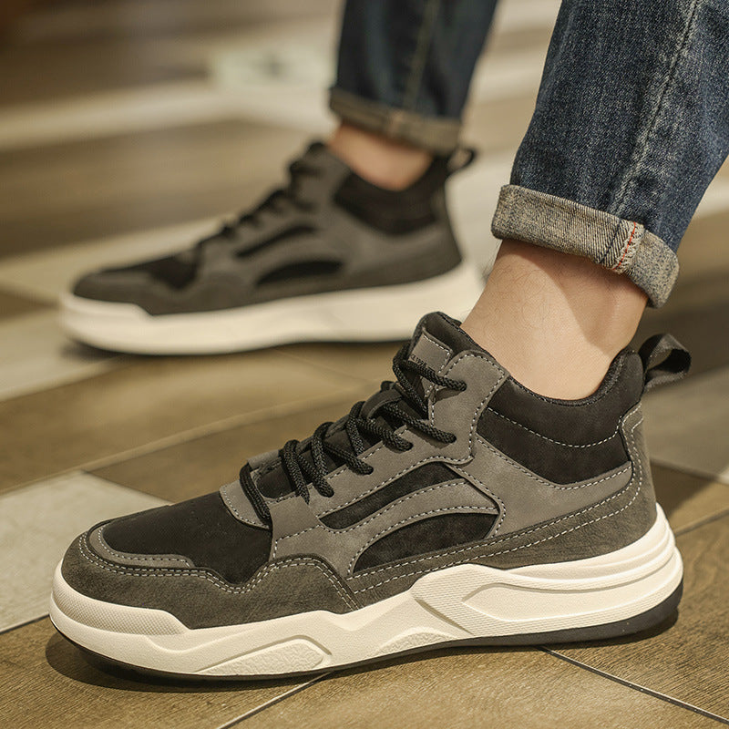 Men's Mid-High Top Sneakers New Men's Shoes Outdoor Casual Sports Versatile Spring and Autumn Shoes Men's Trendy Style