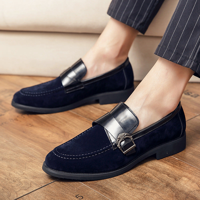 Leather Export Large Size British Loafers Men's Size 45 Autum Youth Leather Shoes Breathable Slip-On Men's Shoe Merchant