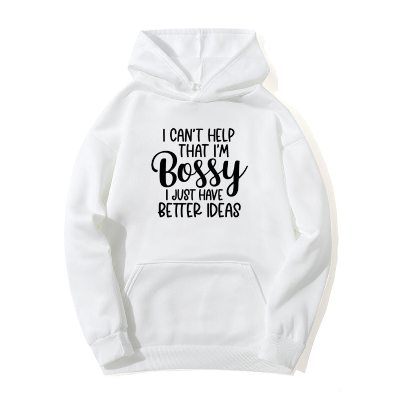 bestter ideas printed hooded hoodie autumn and winter European and American women's jacket coat foreign trade cross-border