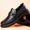 Loafers Men's Autumn Slip-on Lazy Casual Leather Shoes 2023 New Men's Cowhide Driving Peas Shoes Trendy