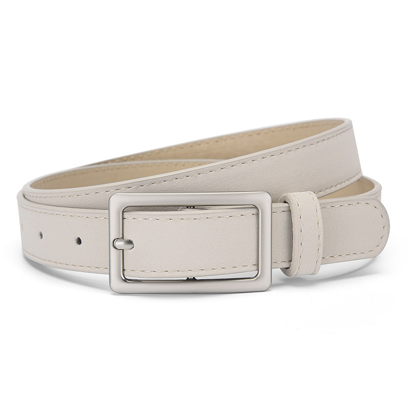 Men's Youth Belt Women's Casual All-match Belt Korean-style Belt Business Trousers with School Uniform Frosted Belt Women