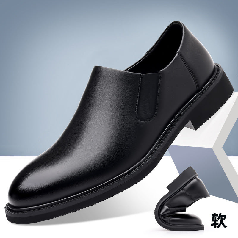 Live Explosions Men's Business British Casual Leather Shoes Chelsea Dress Pointed Loafers Lazy Shoes Slip-on
