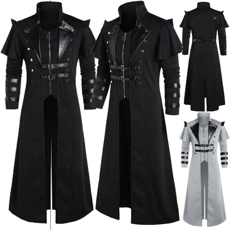 AliExpress Foreign Trade European and American Middle Ages Resuming Palace Banquet Zipper Split Long Stage Performance Suit
