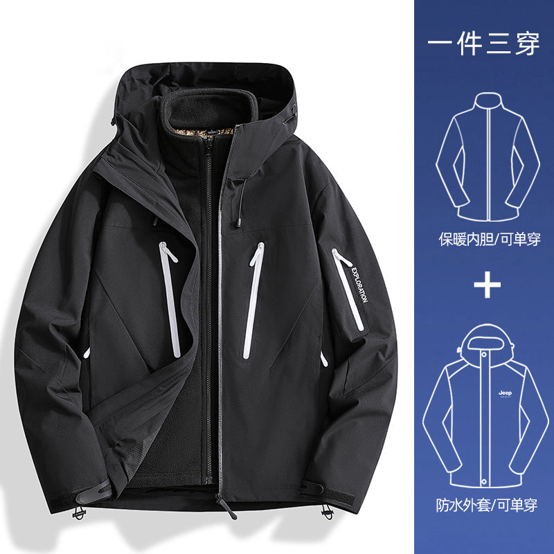 Woodpecker Jacket Girls New Autumn Three-In-One Outdoor Waterproof Small and Beautiful Sports Windproof Jacket