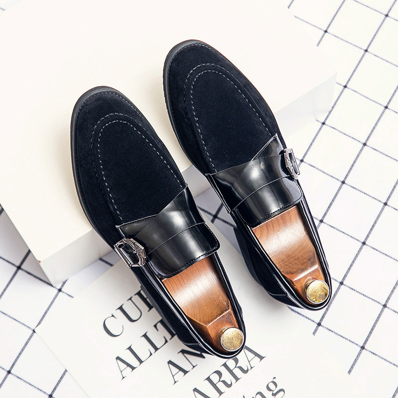Leather Export Large Size British Loafers Men's Size 45 Autum Youth Leather Shoes Breathable Slip-On Men's Shoe Merchant