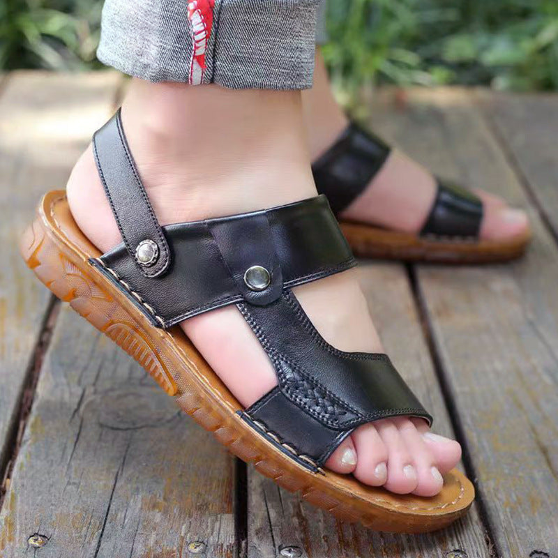Men's Leather Shoes, Summer Sandals, Men's Tbottomon Soles, Men's Sandals, Summer Beach Shoes, Casual Leather Sandals Wholesale