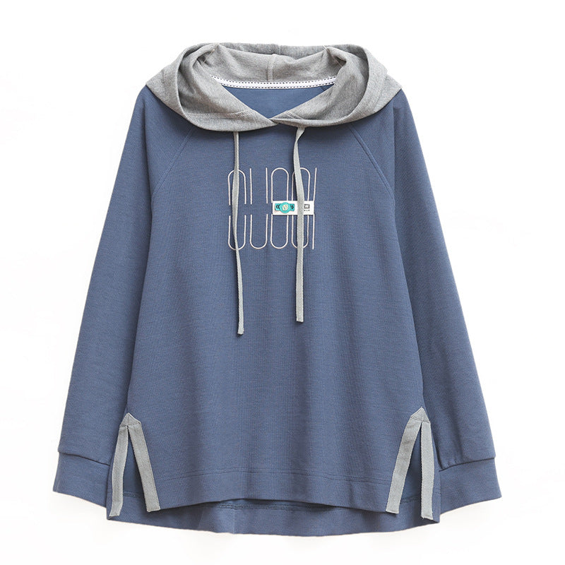 Mom Hooded Pullover Sweatshirt Women's Loose Spring and Autumn 2024 New Middle-aged Casual Fashionable Collocation