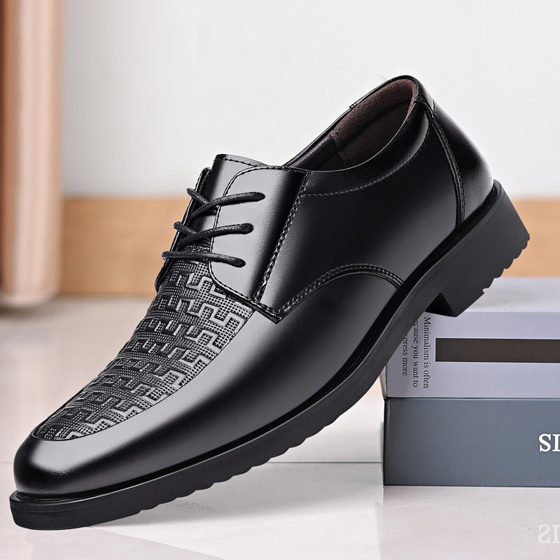 extra large size men's leather shoes spring men's shoes business formal casual breathable shoes groom
