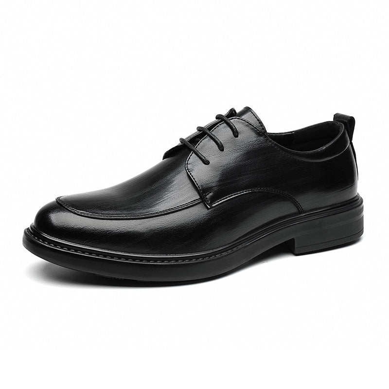 Men's Shoes 2023 New Autumn and Winter Casual Leather Shoes with Hidden Height Increase, Men's Formal Business Wedding Groom Shoes 9350-R