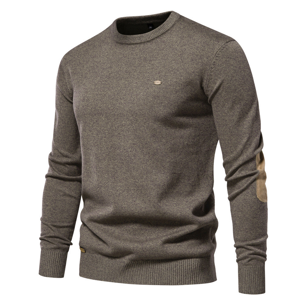 Men's 2023 Men's Sweater European Size Cross-Border Casual Men's Round Neck Autumn and Winter Pullover Sweater Easiest for Match New Cotton