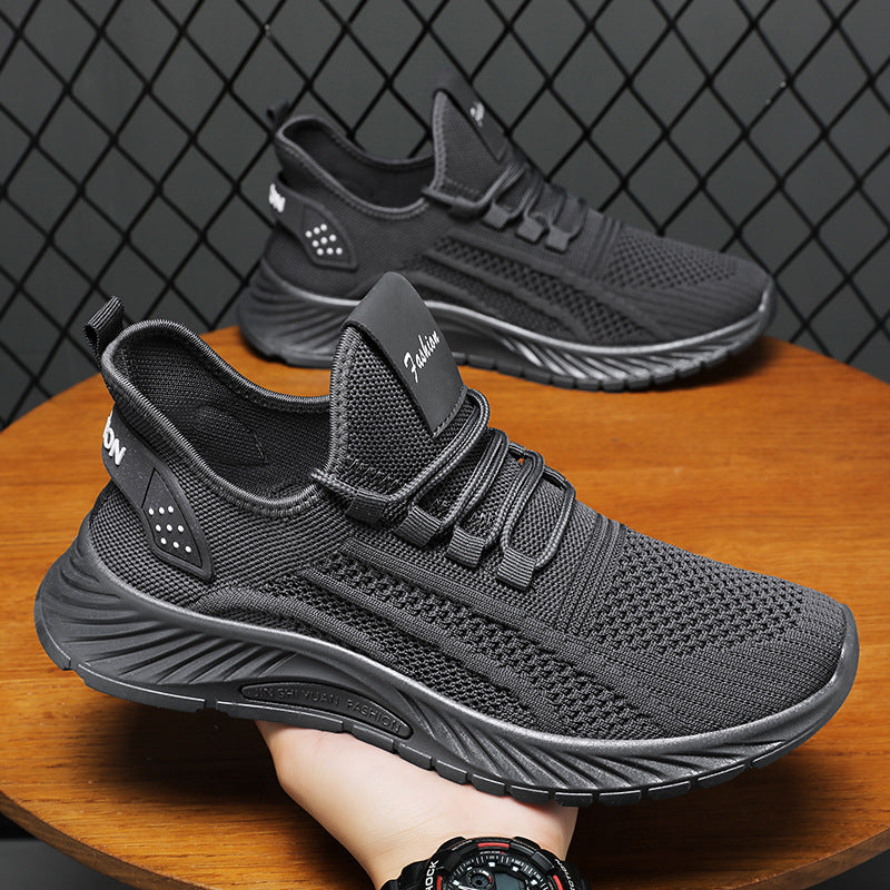 Women's Shoes 2026 Summer New Style Couple's Fashion Sports Casual Shoes Cross-Border Shoes Breathable Fly-Knit Running Shoes