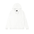 Spring and Autum Hooded Zipper Cardigan Sweatshirt Off-Shoulder Long-Sleeved Pure Color Xiyin Cross-Border Temu Loose Version
