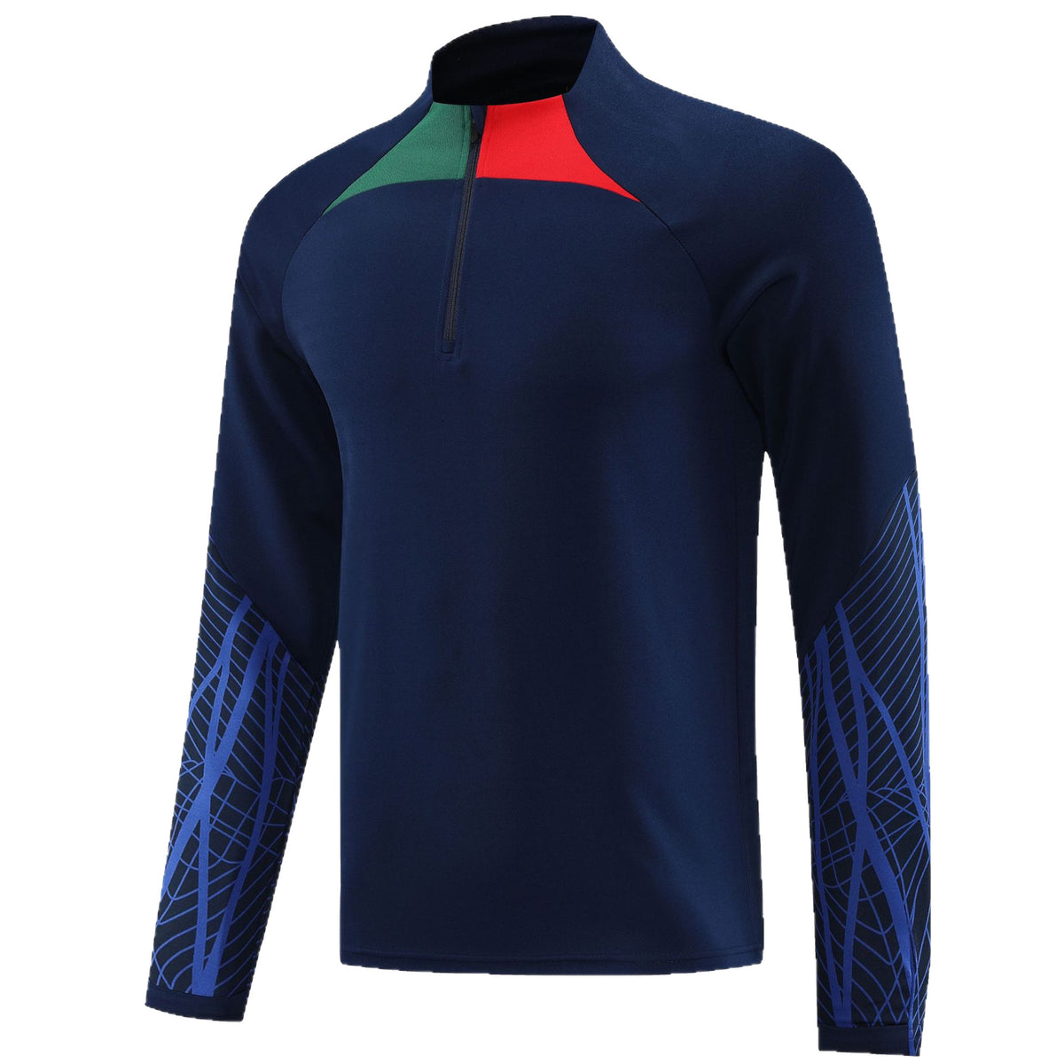 Foreign trade wholesale semi-pull football uniforms training clothes outdoor sports running long sleeve sportswear autumn and winter group clothes appearance clothes