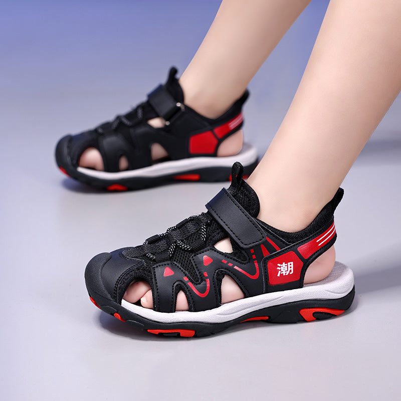 Boys Sandals Summer 2025 New Summer Boys Shoes Sports Soft Sole Children's Beach Shoes
