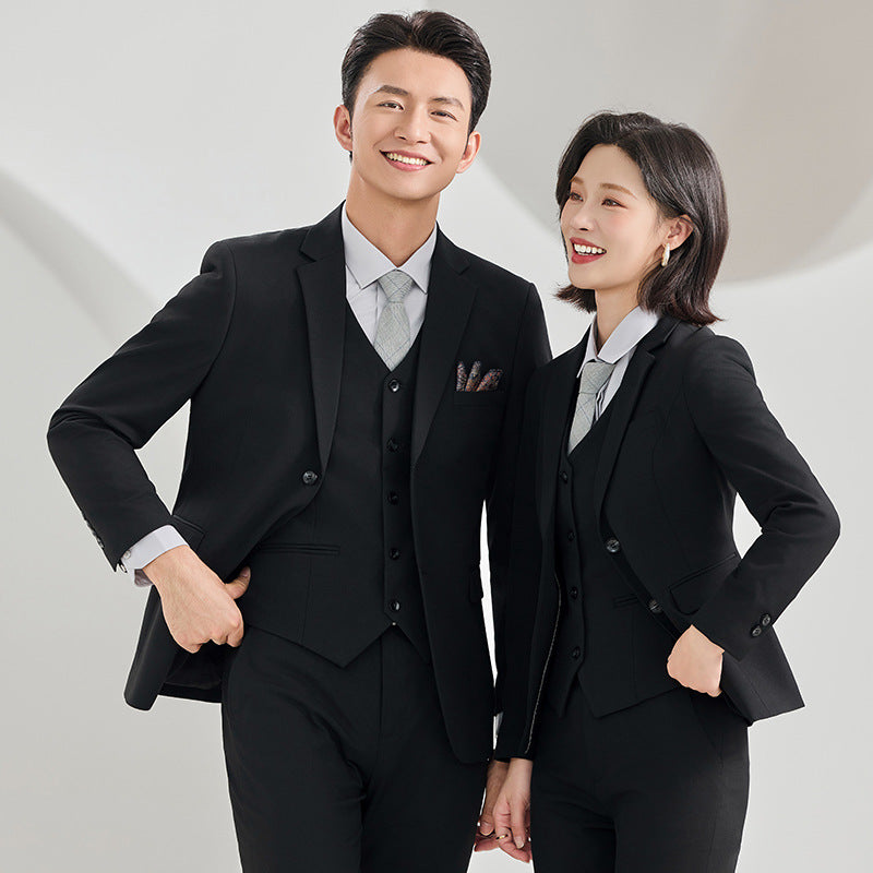 Men's Formal Three-Piece Business Suit, Groom and Best Man Suit, Wedding Dress, Autumn and Winter New Suit, Formal Suit