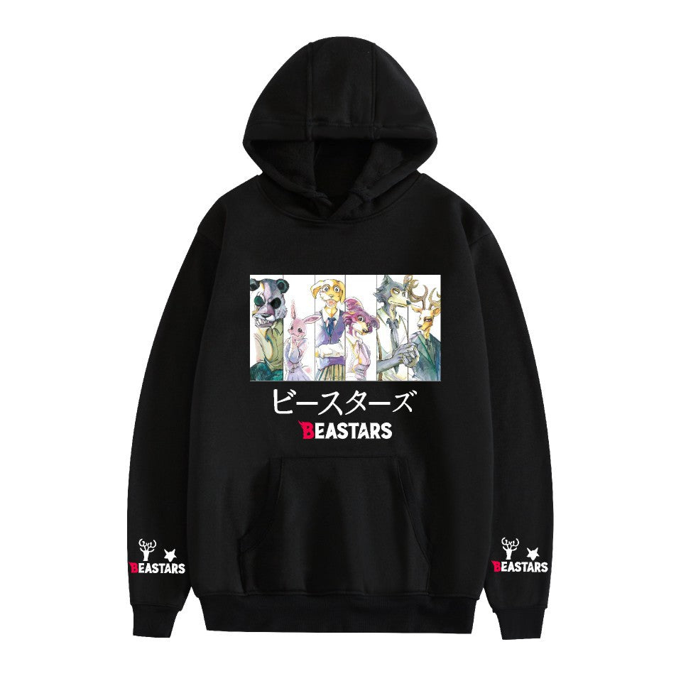 New animal Rhapsody printed hoodie loose casual men's and women's trendy autumn and winter cross-border sweater Hoodies