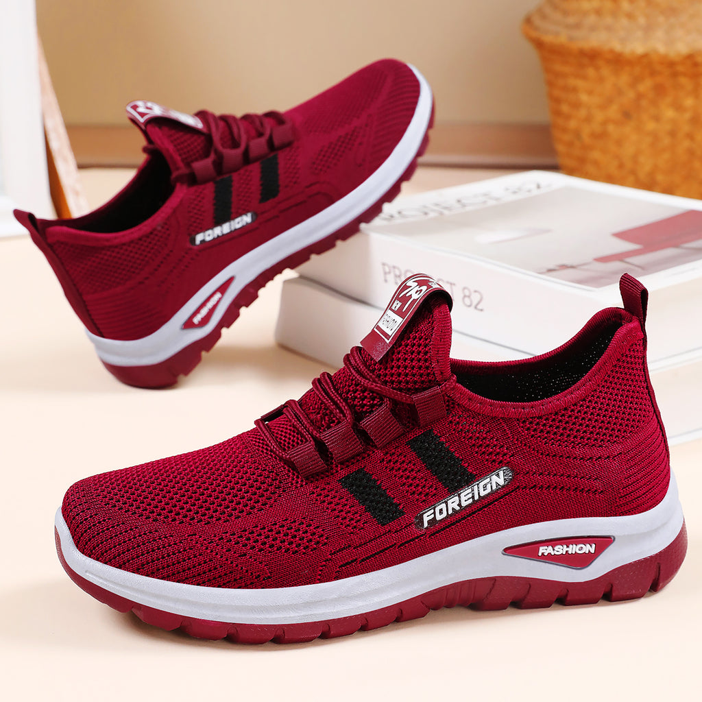 Women's Shoes 2026 Spring New Outdoor Breathable Mesh Shoes Fashion Casual Shoes Women's Low-Top Sports Shoes