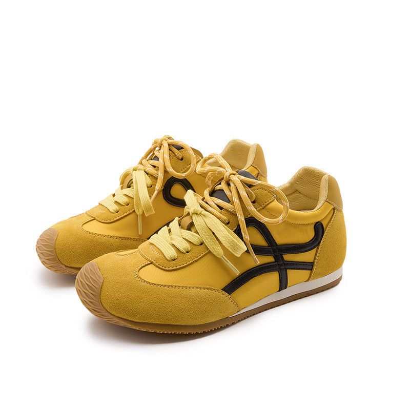 Women's Versatile Lightweight Soft-Soled Genuine Leather Training Shoes with Internal Height Increase, 2025 Summer New Sports Casual Women's Shoes