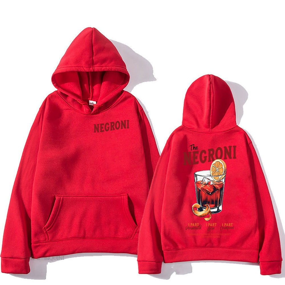 Negroni Unisex Long Sleeve Graphic Hoodie Please Social Club