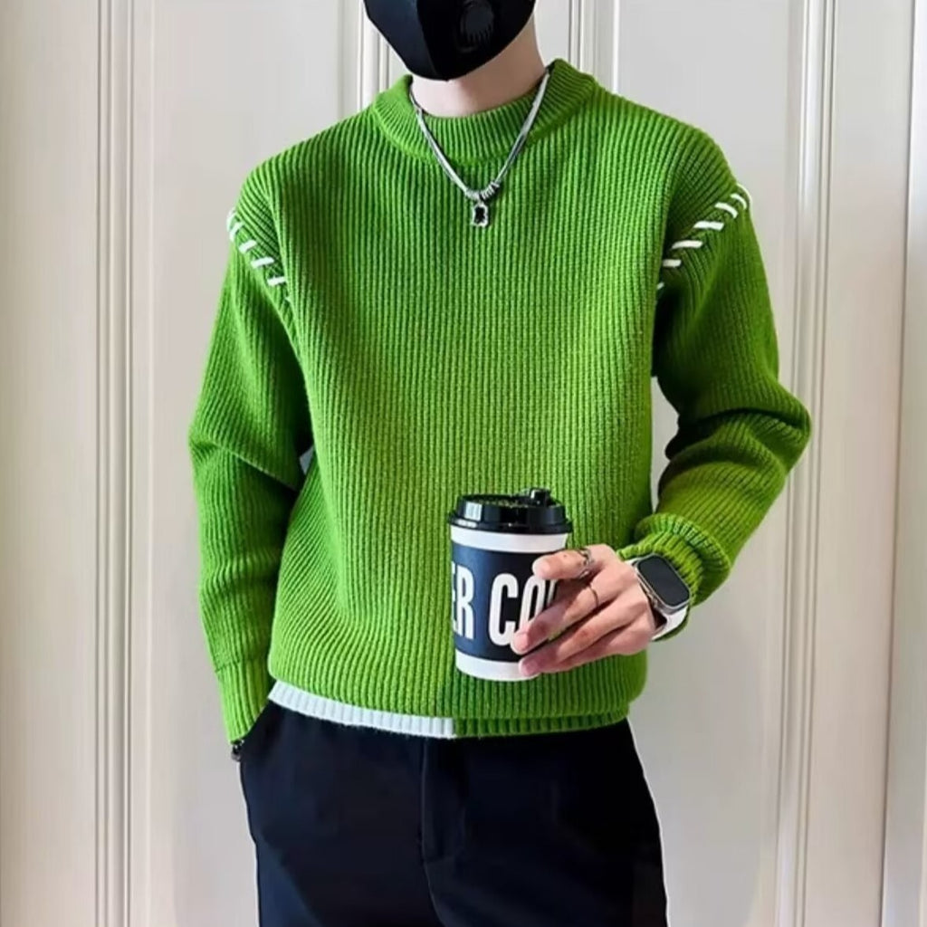 Autumn and winter new men's sweater high-end soft and comfortable sweater base fashion versatile trendy men's sweater