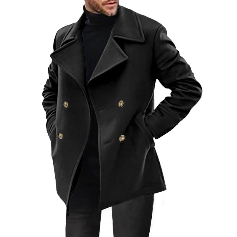 Cross-Border Independent Site Men's Trench Coat, New Spring and Autumn Men's Coat, Mid-Length Foreign Trade Amazon Casual Men's Jacket