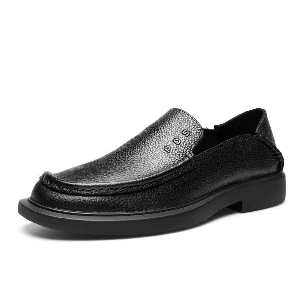 Men's Shoes Are Breathable and Fashionable in Summer, New Trendy Loafers, Wide-Foot British Business Men's Casual Leather Shoes, Genuine Leather