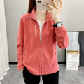 Spring and Autumn Fleece Clothes Women's Outdoor Warm Breathable Cardigan Vertical Collar Slimming Polar Fleece Jacket for Men's Climbing Cross-border Special