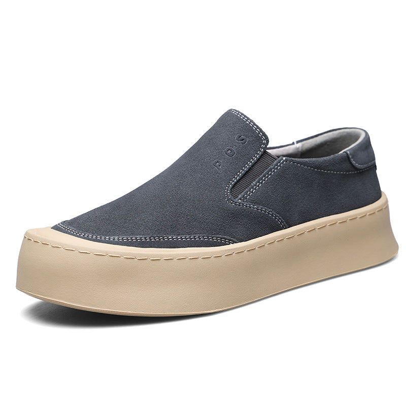 Lightweight and Comfortable Thick-Soled Men's Shoes Spring New Slip-On Loafers Men's Suede Casual Sneakers Dropshipping