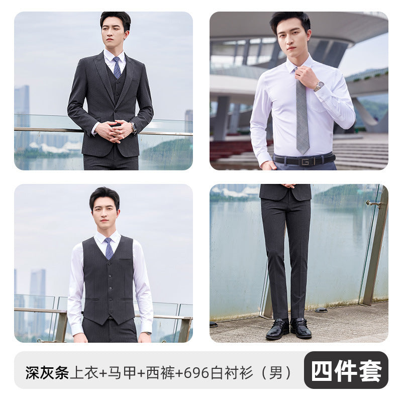 Autumn and winter new men's and women's same style business attire 4S shop business suit suit slim temperament hotel formal overalls