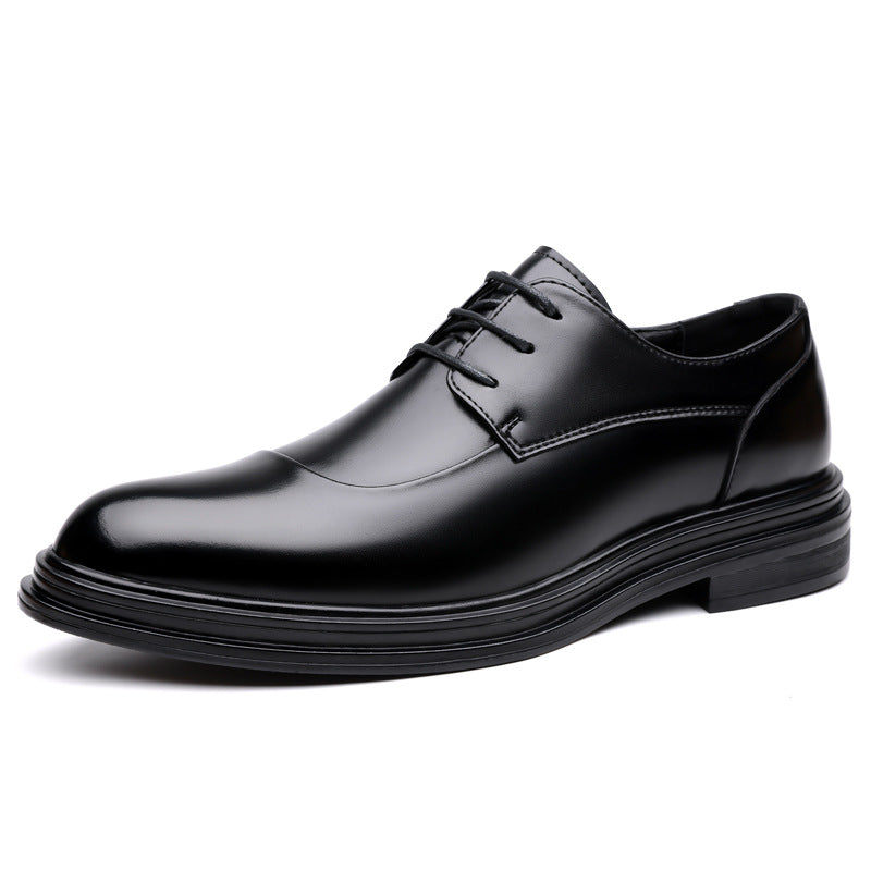 Men's Large Size Leather Shoes for Export, 2026 Autumn New Model, Men's Lace-Up Business Formal Casual Shoes, Pre-Wedding Groomsmen Shoes