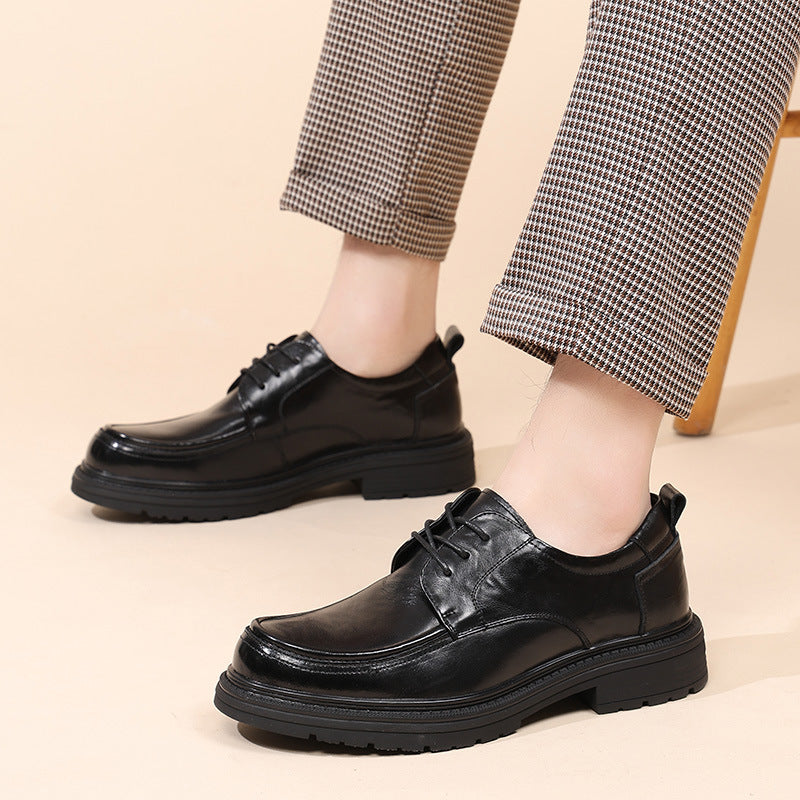 New Men's Shoes 2026 Spring New Style Genuine Leather Derby Shoes Men's Business Formal Leather Shoes Wedding Shoes Groom's Shoes