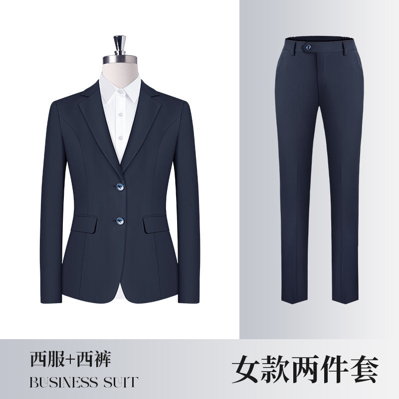 Business Wear Men's and Women's Same-style Suit Autumn and Winter Fashion Slim-fit Business Suit Women's Pants Vest Dress