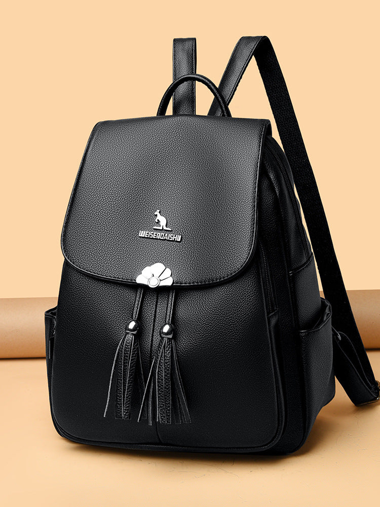 Foreign Trade Women's Backpack 2026 New Fashion Versatile Large-Capacity Travel Backpack Simple Middle-Aged Mom Bag Trendy