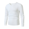 Cross-border Autumn and Winter Foreign Trade European and American Men's Knitwear V-neck Slim-fit Solid Color Long-sleeved Sweater Men's Pullover Base Sweater