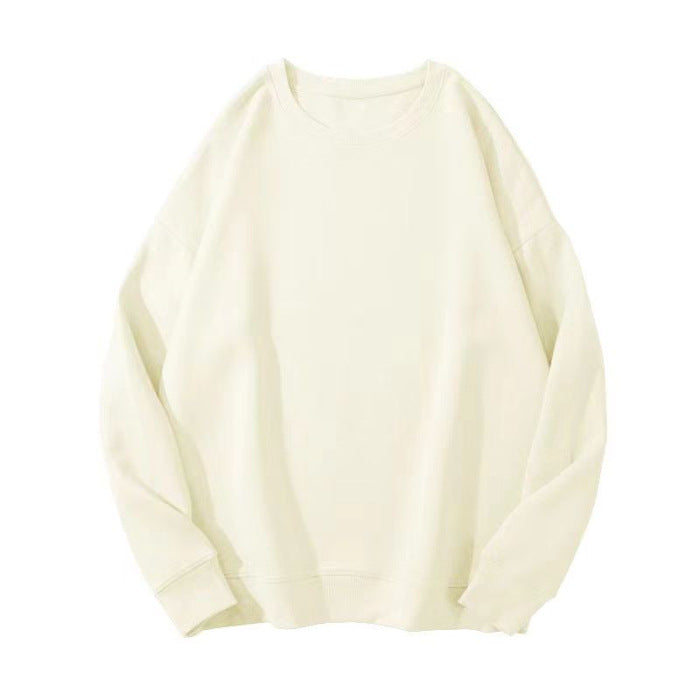 190g sweater women's autumn and winter round neck pullover women's sweater thickened thin velvet solid color plus size loose class clothes sweater women