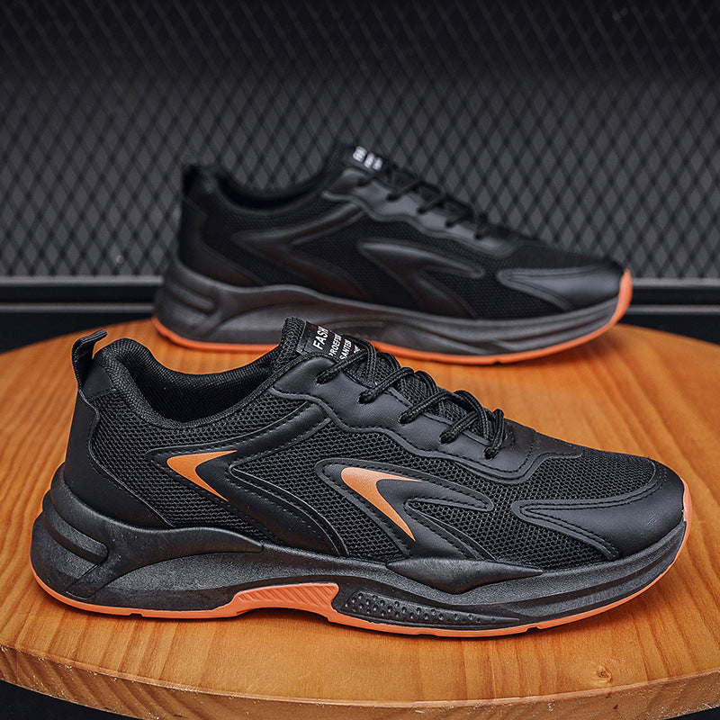 Men's Dad Shoes 2023 Spring Breathable Running Sneakers Thick-Soled Student Men's Shoes Trendy Versatile Mesh Casual Shoes
