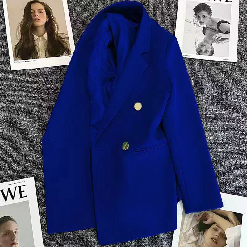 Cross-border Popular Small Suit Commuter plus size Metal Buckle Suit Women Jacket Amazon Women Loose Casual Jacket