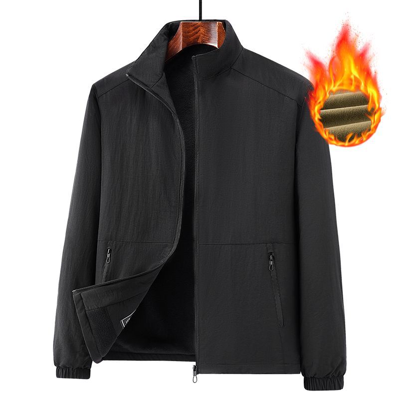 2024 Men's Coat Autumn New Middle-aged Outdoor Casual Coat Dad Top Collar Jacket