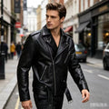 2025 Autumn/Winter New Men's Pu Leather Jacket, Large Size Men's Leather Clothing for Foreign Trade, Aliexpress Amazon Motorcycle Leather Jacket